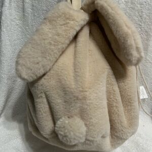 Cute Cream Bunny Ear bag/basket